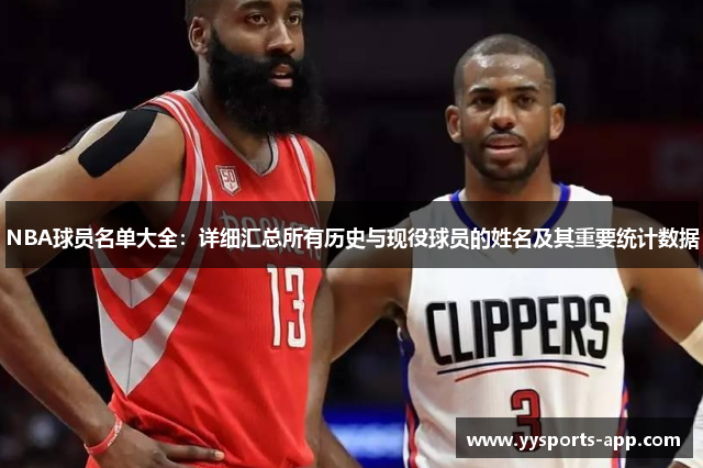 NBA球员名单大全：详细汇总所有历史与现役球员的姓名及其重要统计数据